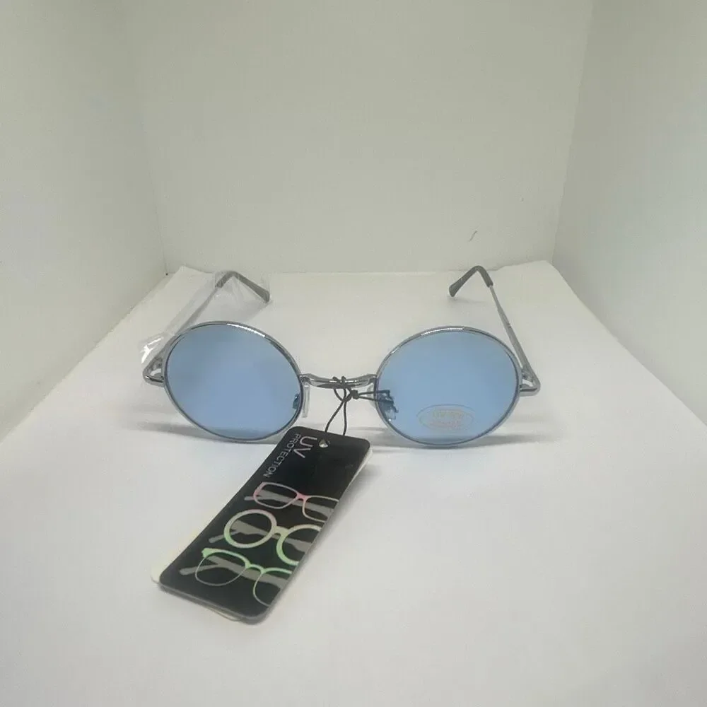 Retro Round UV400 Fashion Sunglasses – Metal Frame – New